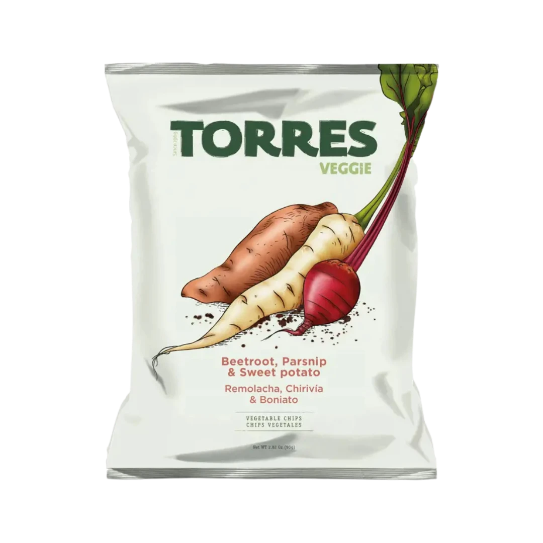 Daržovių traškučiai VEGGIE TORRES, 90 g