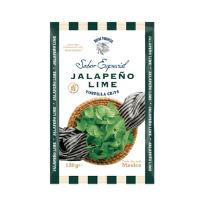Jalapeno lime skonio tortilijų traškučiai Sabor Especial, Nuevo Progreso, 120 g – Bonboni užkandžių kolekcija