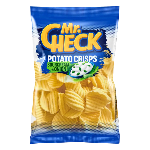 Bulvių traškučiai grietinės ir svogūnų skonio MR. CHECK, 90 g