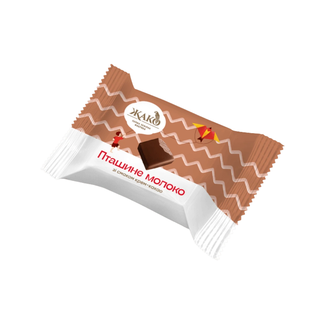 Ukrainietiški saldainiai kakavos kremo skonio PAUKŠČIŲ PIENAS, ŽAKO