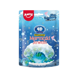 Amos 4D Mermaid Jewels“ – vaisiniai guminukai kriauklių formoje su drebučių centru