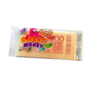 Quintin Sweet Money – valgomas popierius su banknotų motyvais, 24 x 14 g pakuotės.