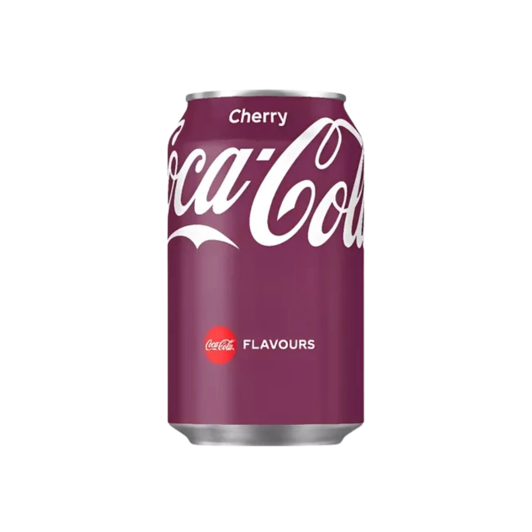 „Coca-Cola Cherry“ – vyšnių skonio Coca-Cola gazuotas gėrimas, 330 ml skardinė.
