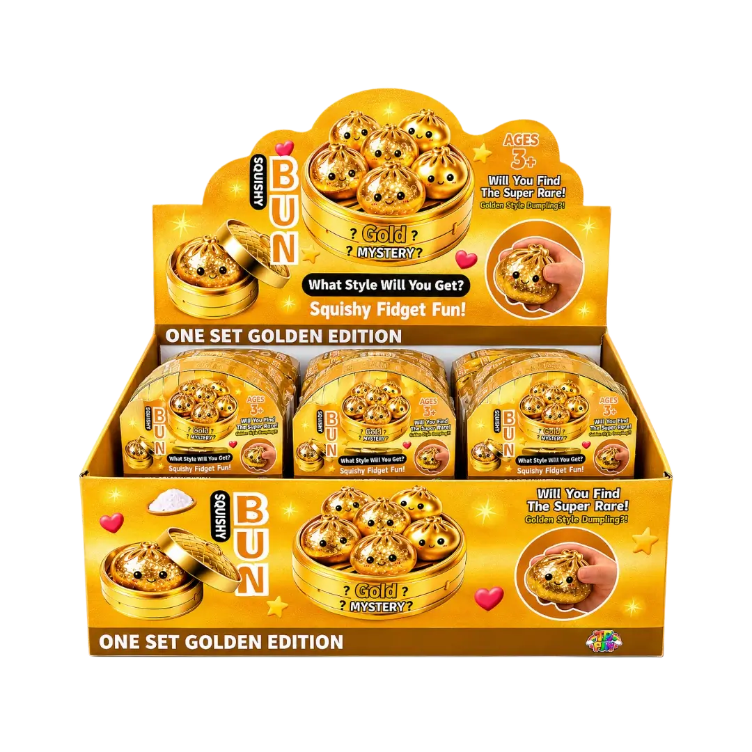 Antistresinis žaislas koldūnas SQUISHY DUMPLING GOLDEN