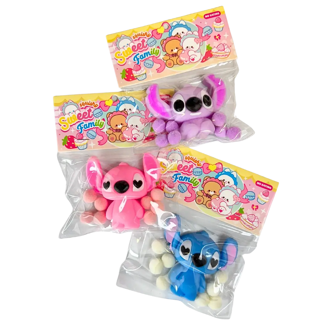 žaislas minkomas Stitch įvairių spalvų antistress